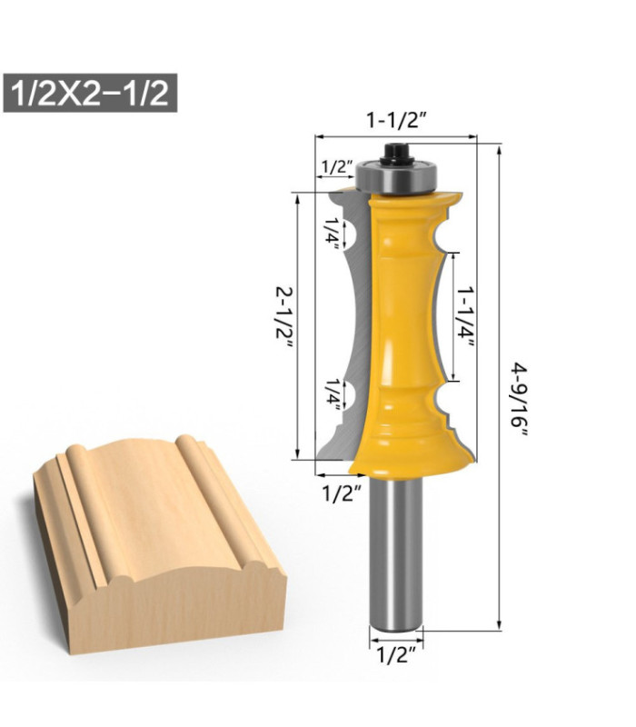 Fresa para moldura 1/2x2.1/2 