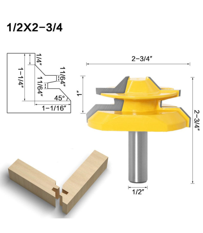 Fresa para encastre 1/2x2.3/4 