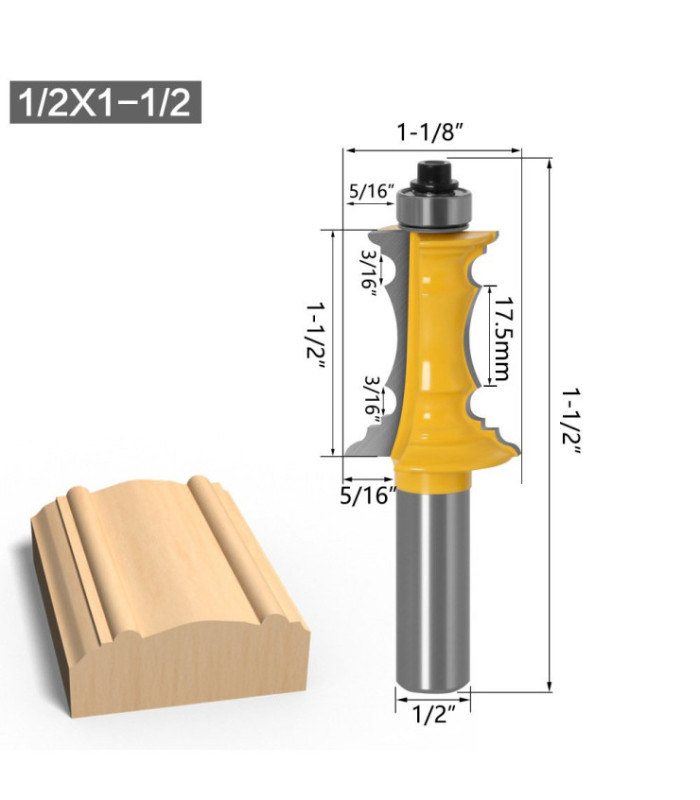 Fresa para moldura 1/2x1.1/2 