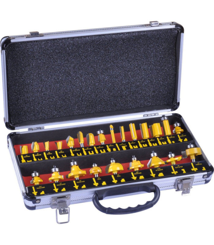 Juego de fresas con maletin 1/4 24pc