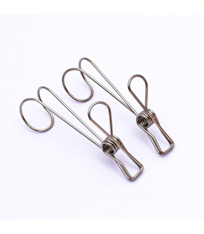 Gancho pinza inoxidable 2pc