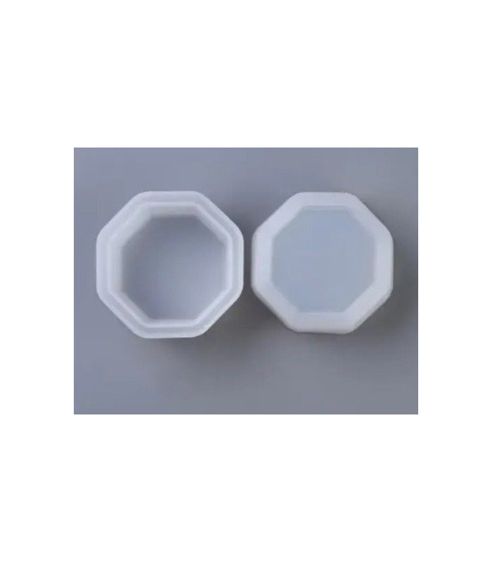 Molde de silicona pote octagonal 44x46.5mm