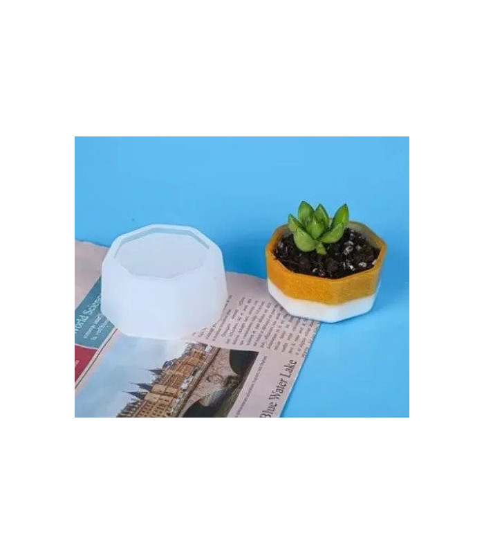 Molde de silicona pote octagonal 44x46.5mm