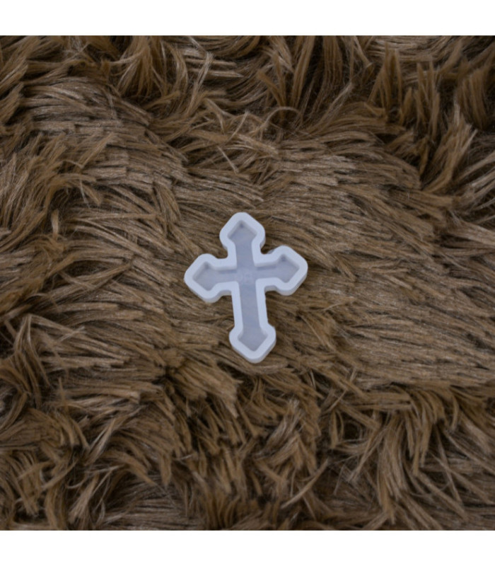 Molde de silicona cruz con puntas 3.5x3cm