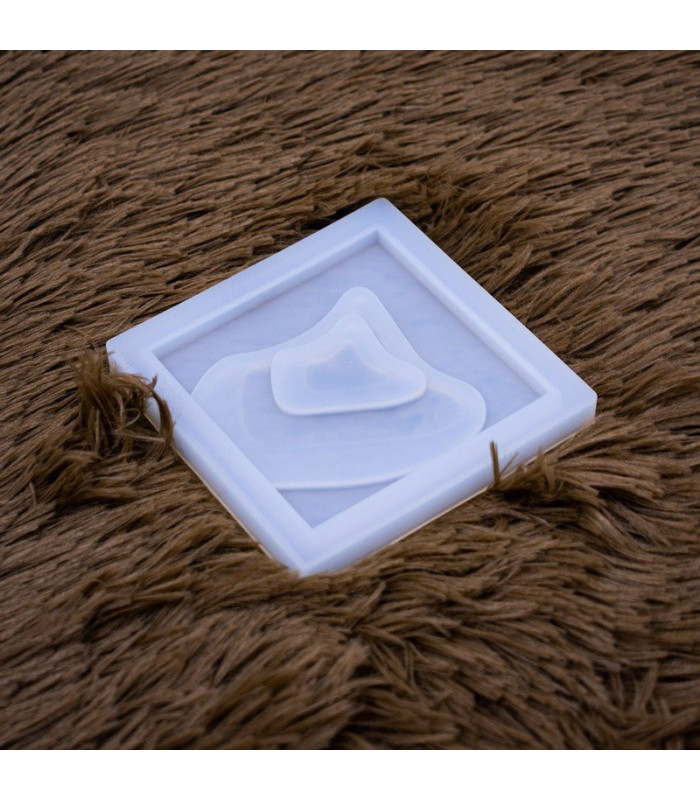 Molde de silicona cuadrado con diseño 9.5cm