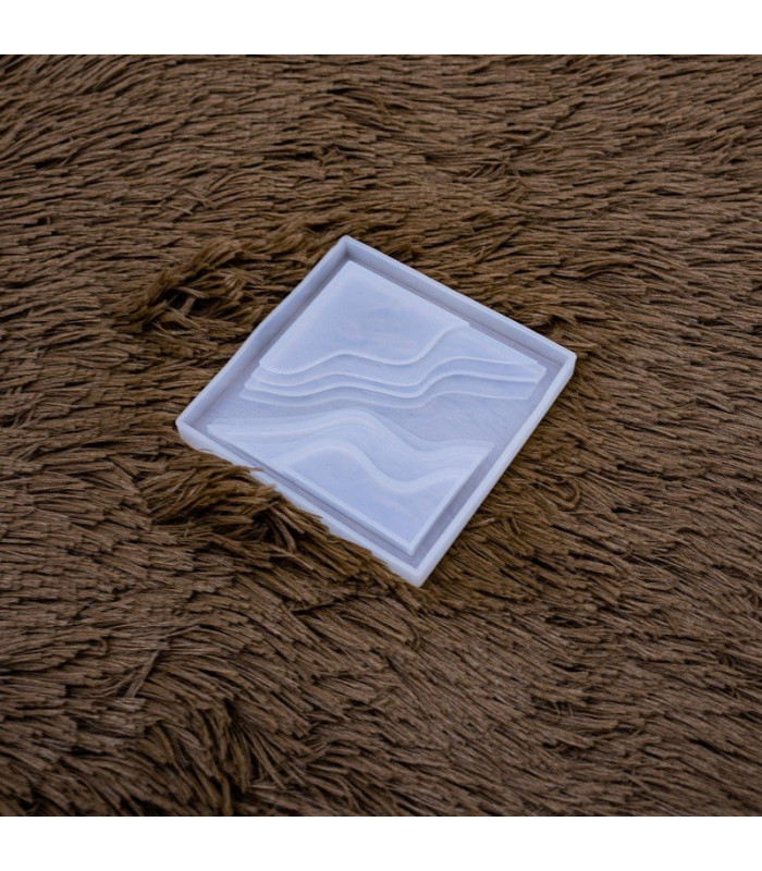 Molde de silicona cuadrado con diseño 9.5cm