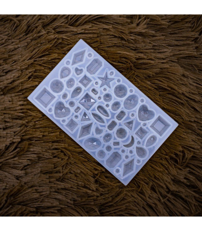 Molde de silicona gemas variadas 105x65x0.7mm