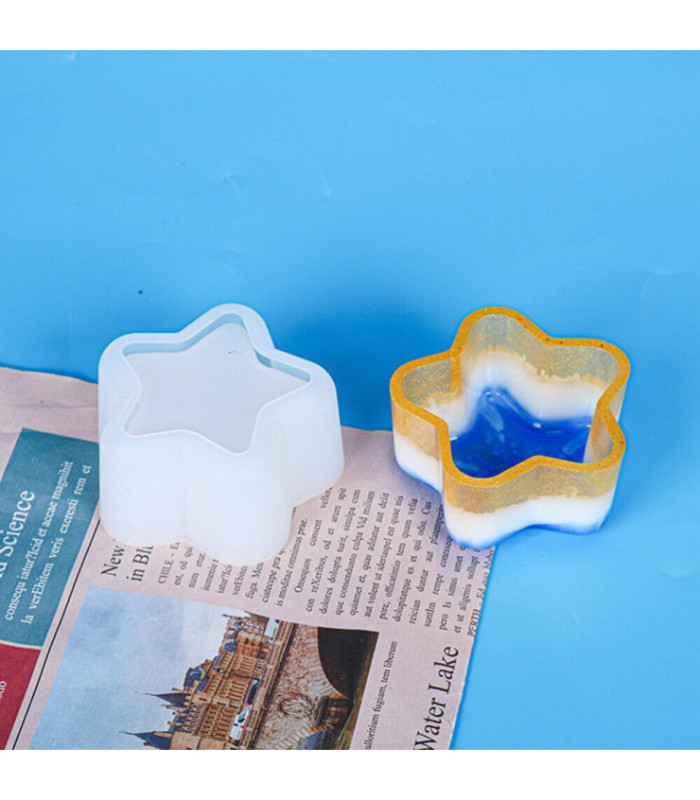 Molde de silicona pote estrella 60x35mm