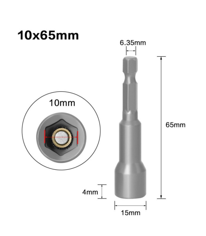 Bit magnetico hex 10x65mm
