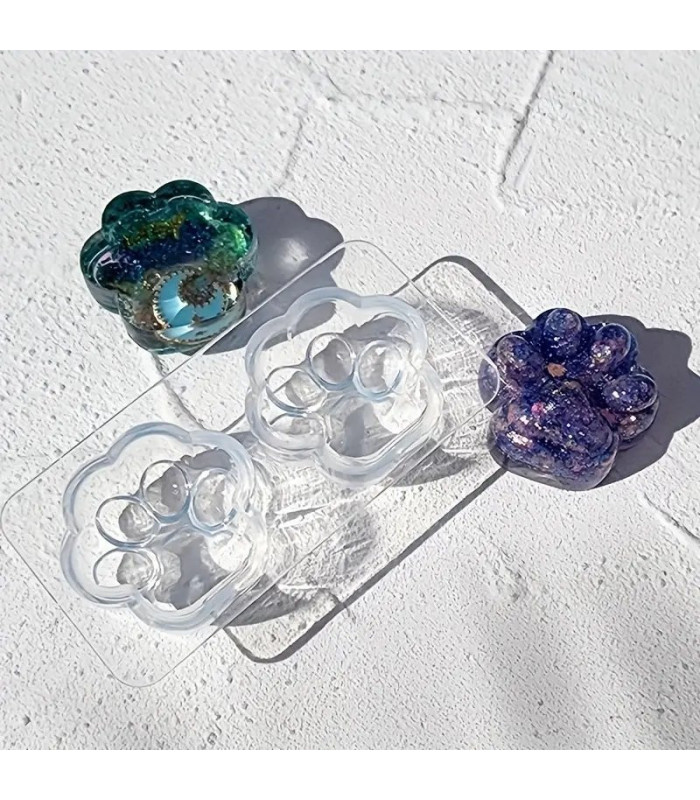 Molde de silicona palma de gato con brillo 76x37x1