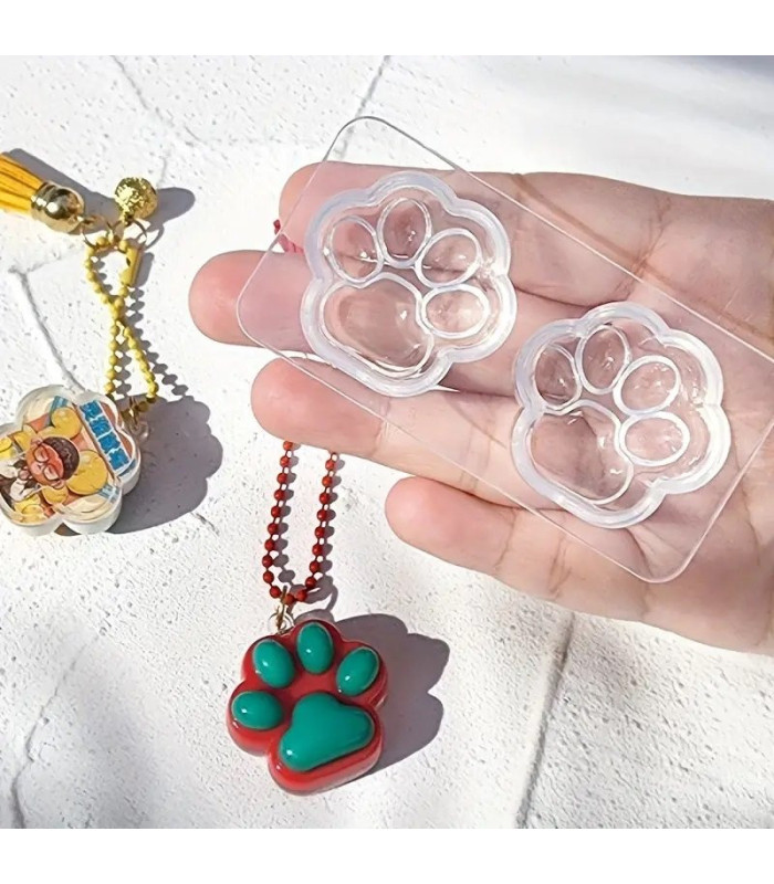 Molde de silicona palma de gato con brillo 76x37x1