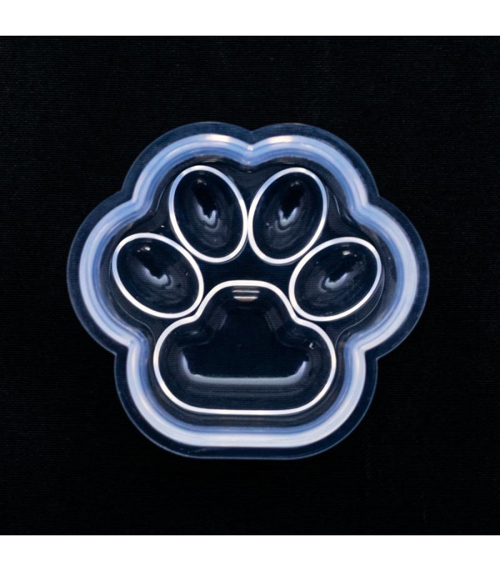 Molde de silicona palma de gato con brillo 54x48x2