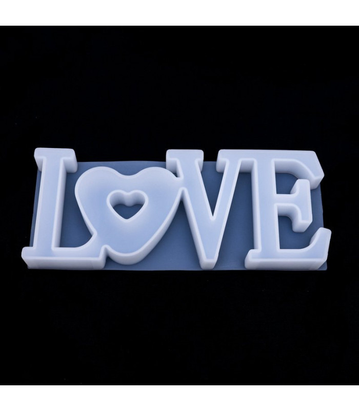Molde de silicona letra love 21x8.8cm