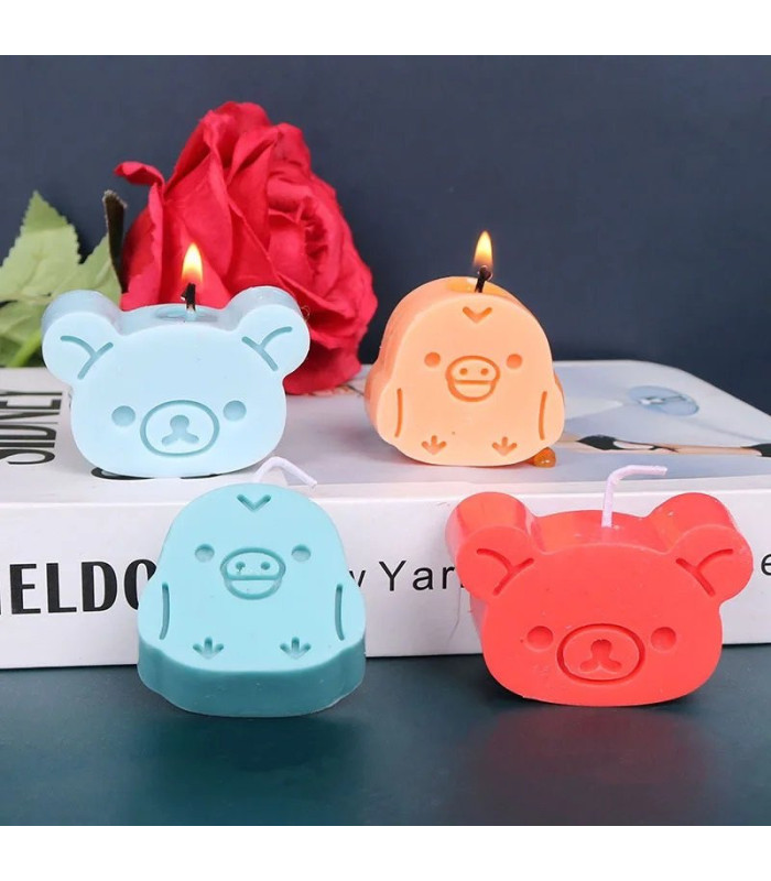 Molde de silicona oso y pollito 16x11.6cm