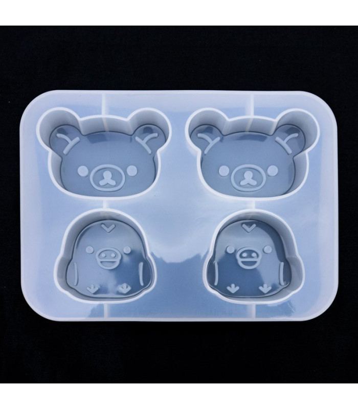 Molde de silicona oso y pollito 16x11.6cm