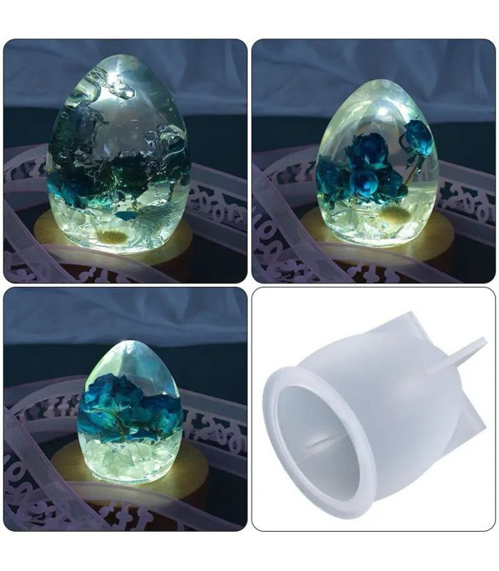 Molde de silicona forma de huevo 7.6x6.4mm