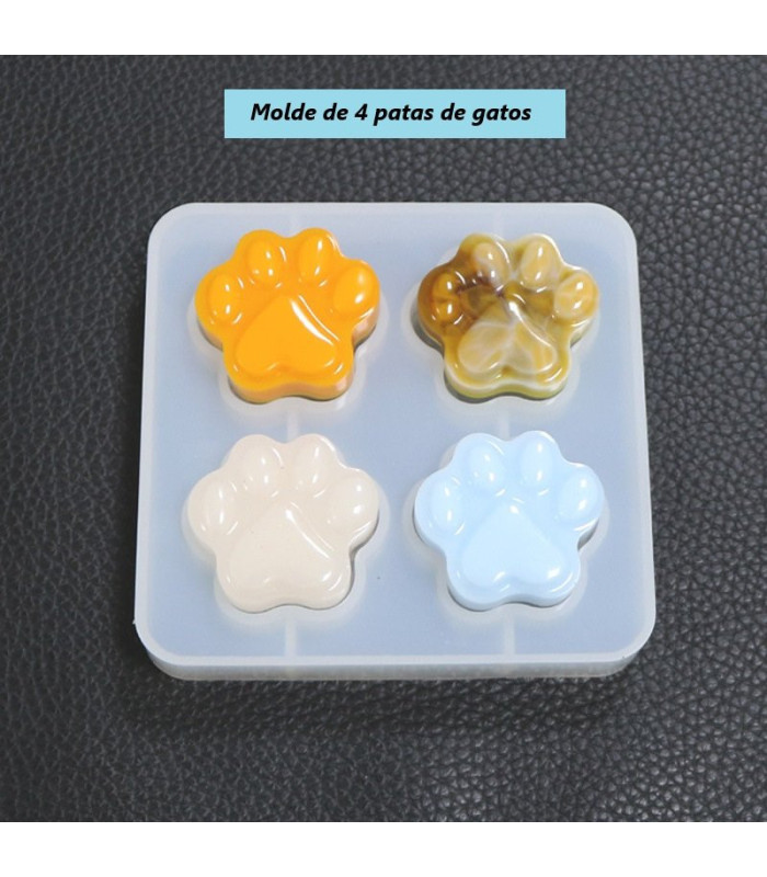 Molde de silicona pata de gato 10x9.5x1cm
