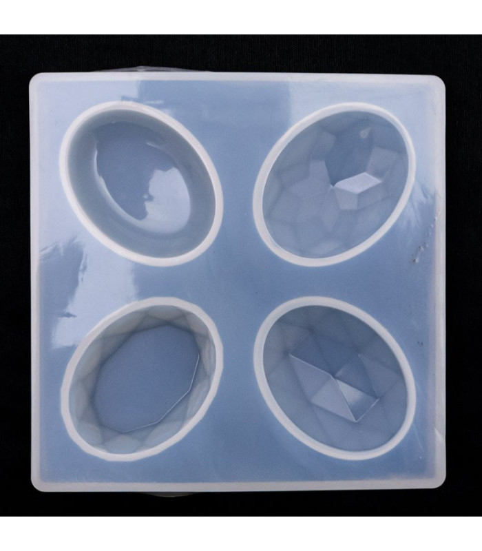 Molde de silicona dijes oval 4 diseños 95x95mm