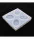 Molde de silicona dijes oval 4 diseños 95x95mm