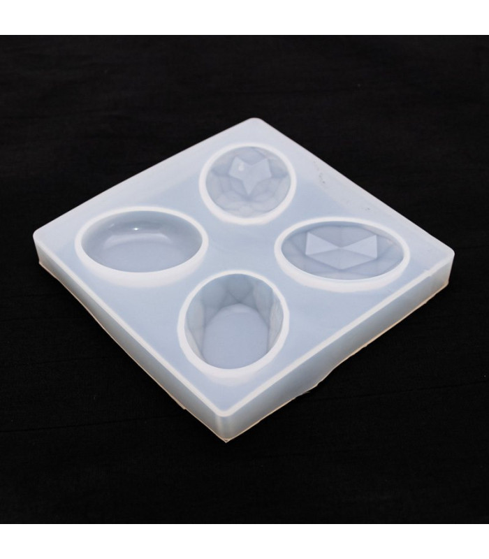 Molde de silicona dijes oval 4 diseños 95x95mm