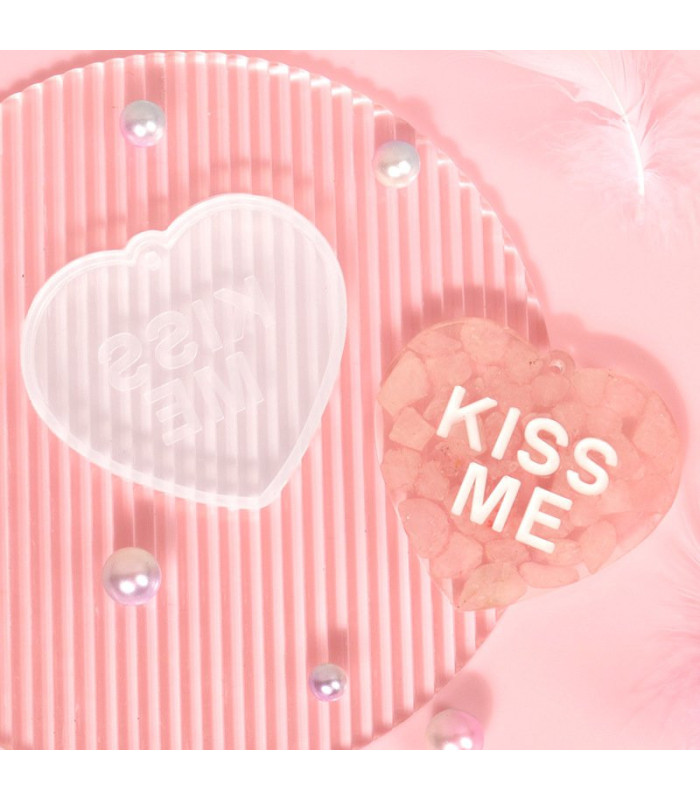 Molde de silicona colgante corazon 67x60mm