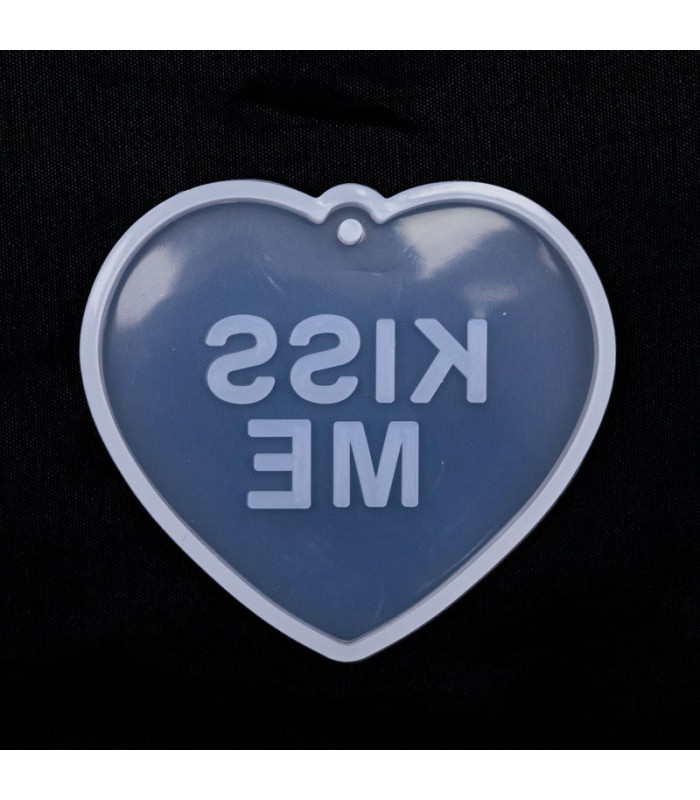 Molde de silicona colgante corazon 67x60mm