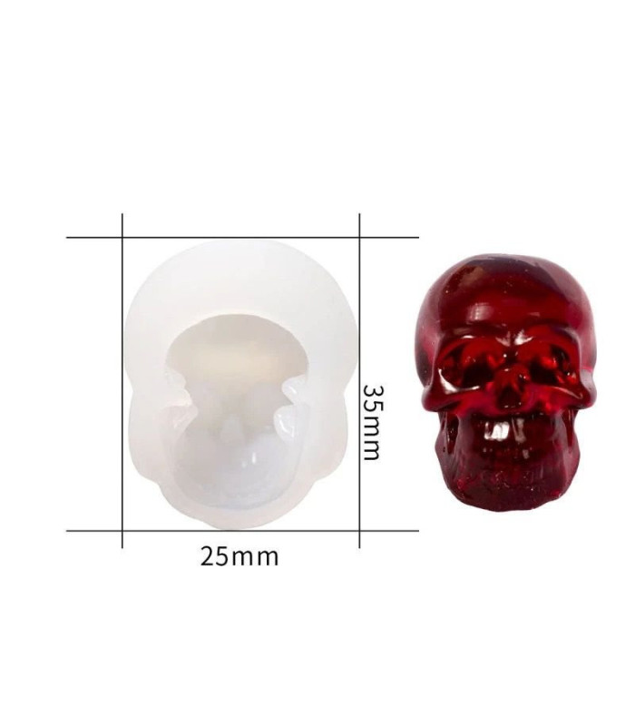 Molde de silicona mini calavera 35x25mm