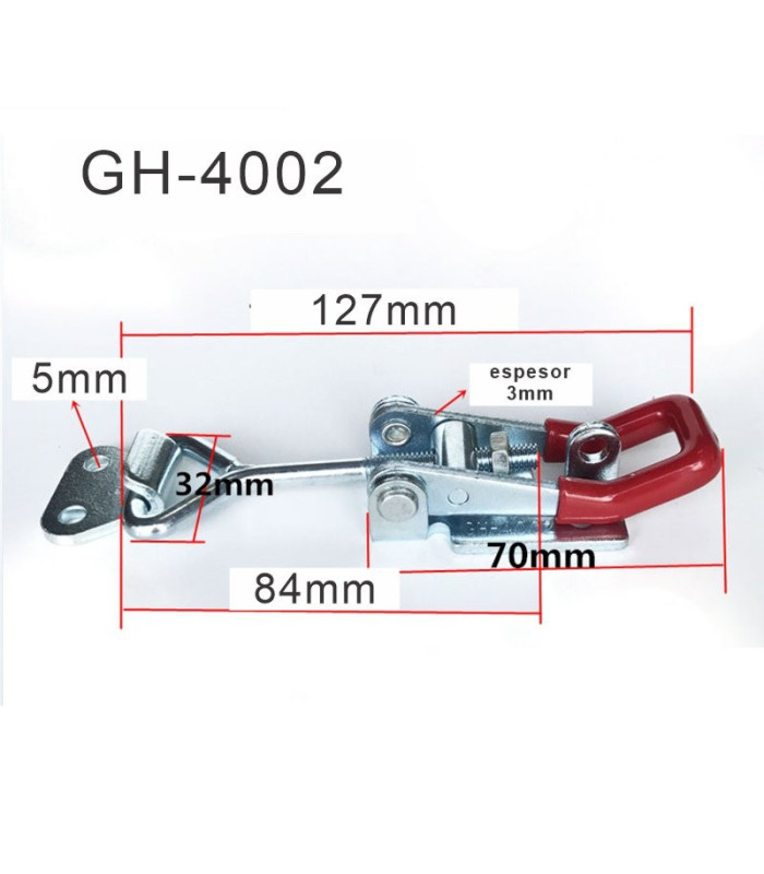 Abrazadera de palanca ajustable 127mm