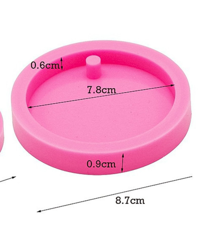 Molde de silicona colgante circular 8x8cm