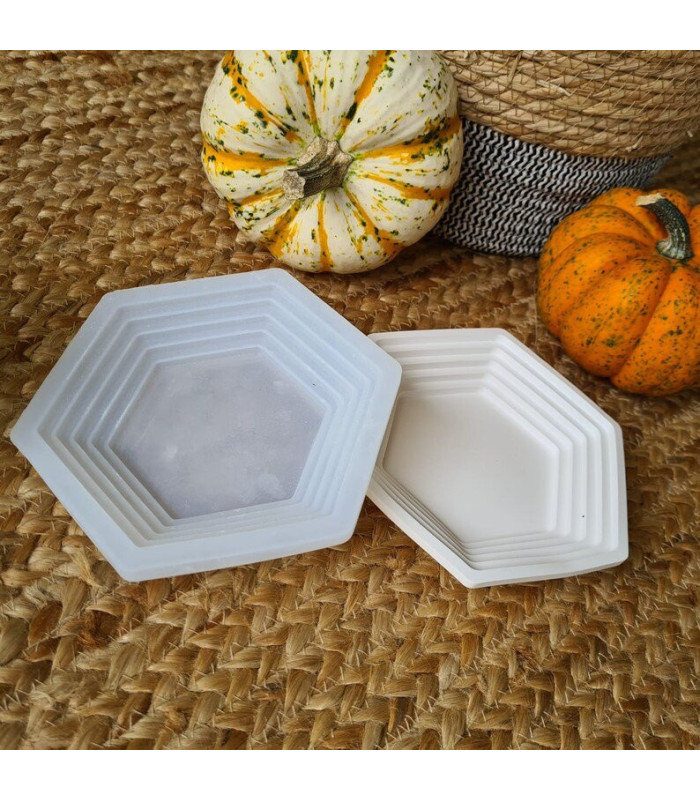 Molde de silicona plato geometrico 160x160mm
