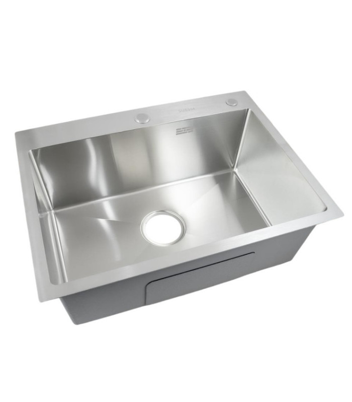 Bacha de acero plateado 60x45x21cm