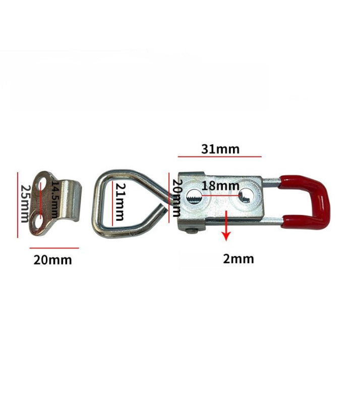 Abrazadera de palanca ajustable 90mm