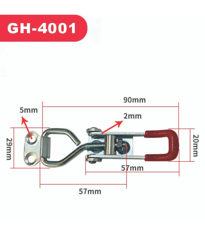 Abrazadera de palanca ajustable 90mm