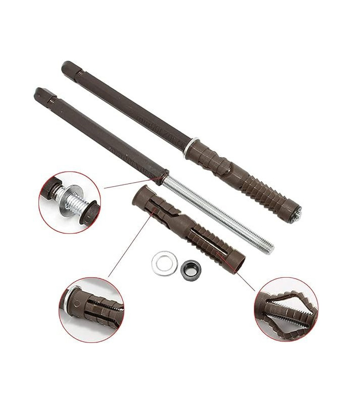 Perno con tarugo 10x100mm para repisa flotante