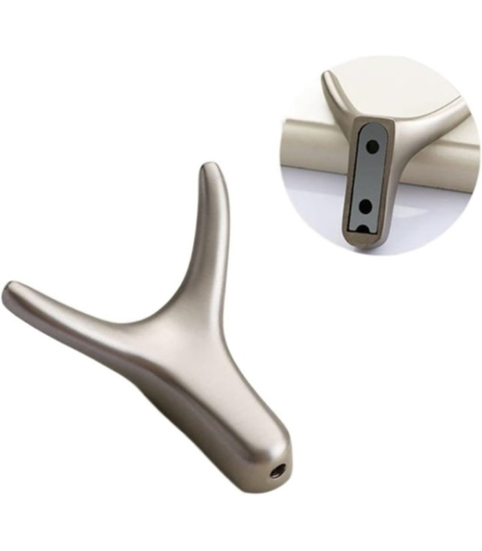 Gancho toro de aluminio color gris