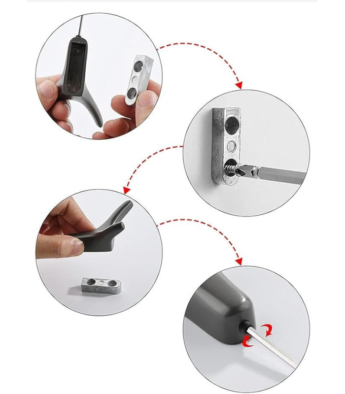 Gancho toro de aluminio color gris