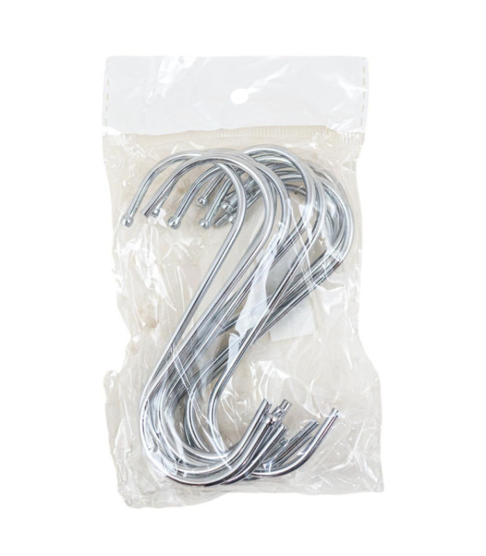 Gancho metalico tipo s 10pc 10cm