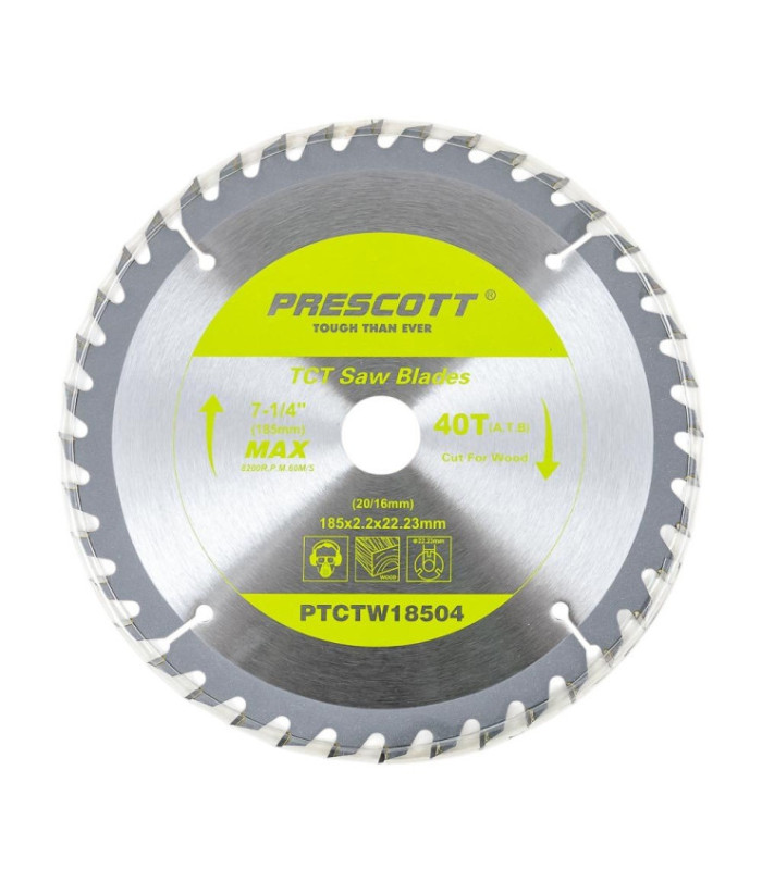 Disco de corte tct 185x22.2x2.4mm PRESCOTT