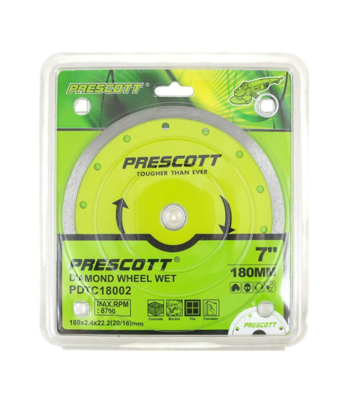 Disco diamantado continuo 180x2.4x22.2mm PRESCOTT