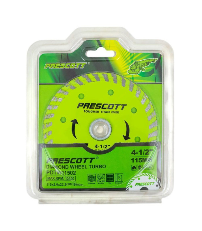 Disco diamantado turbo 115.2.0x22.2mm PRESCOTT