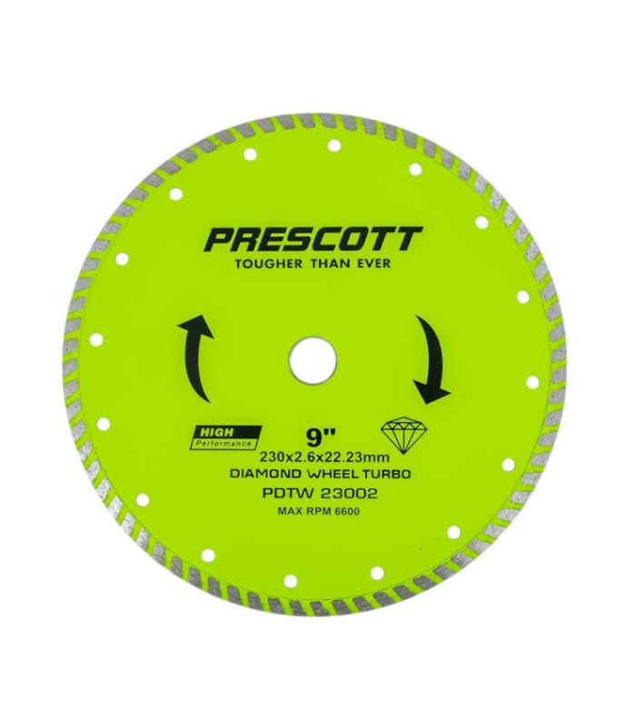 Disco diamantado turbo 230-2.6-22.2mm PRESCOTT