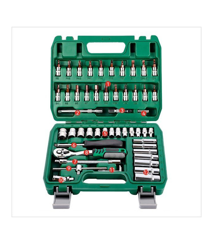 JUEGO DE LLAVE TUBO 1/4  53PC NIUXIANG