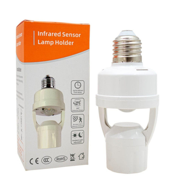 PORTA FOCO CON SENSOR INFRAROJO