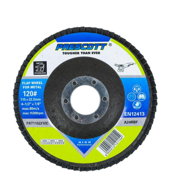 DISCO FLAP G120 115x22.2MM PRESCOTT