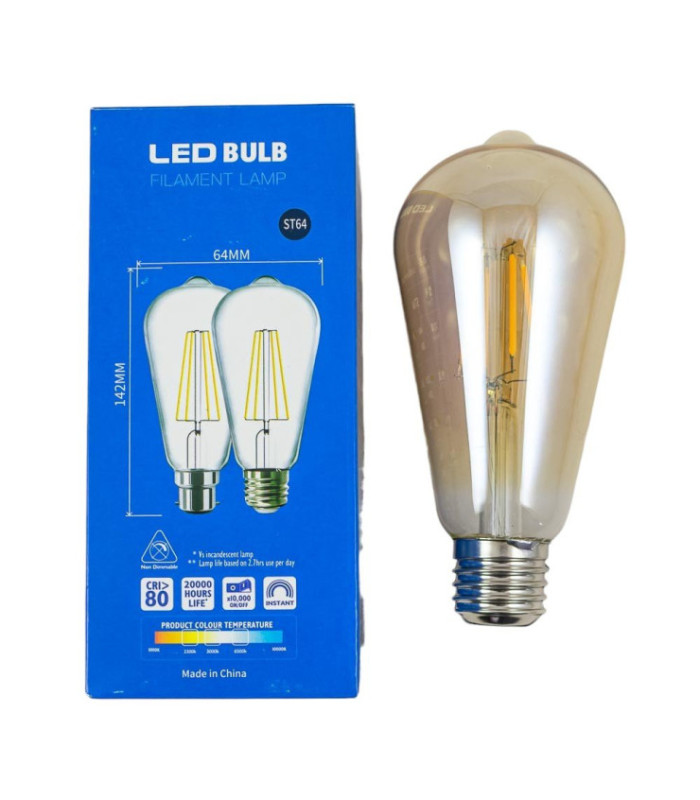 FOCO LED VINTAGE 6W CALIDO