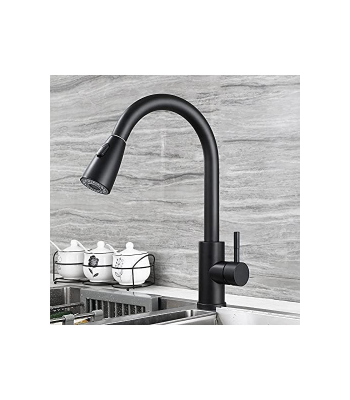 GRIFO DE COCINA ALTO CURVO C/TIRON