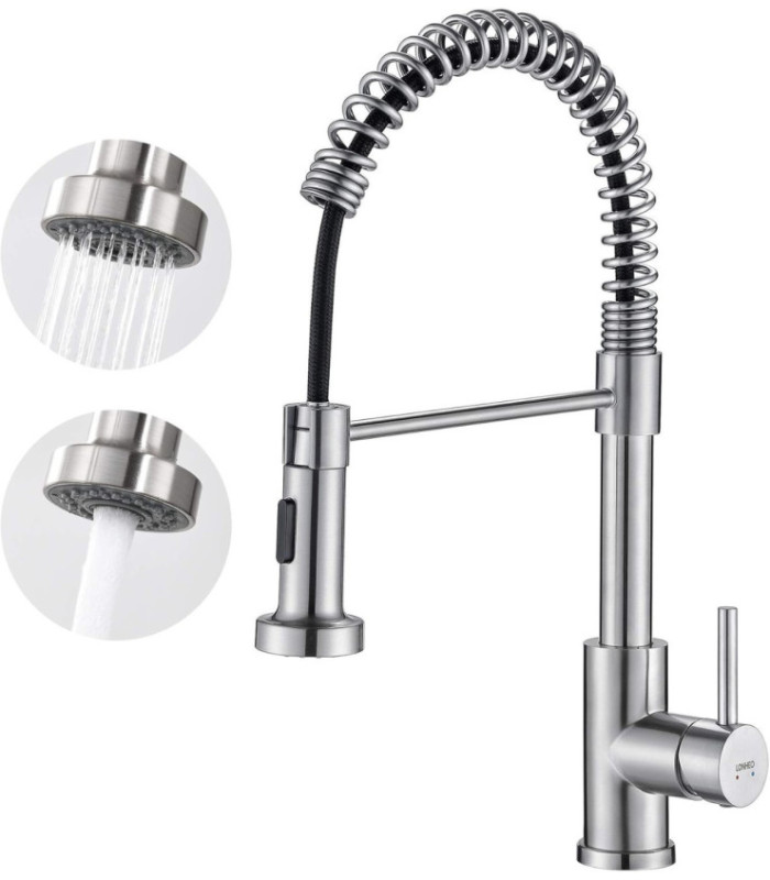 GRIFO COCINA GOURMET C/TIRON INOX304