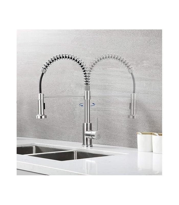 GRIFO COCINA GOURMET C/TIRON INOX304