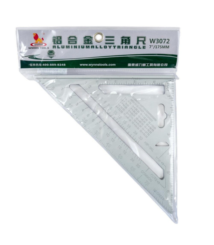 ESCUADRA CARPINTERO DE ALUMINIO 7PULG