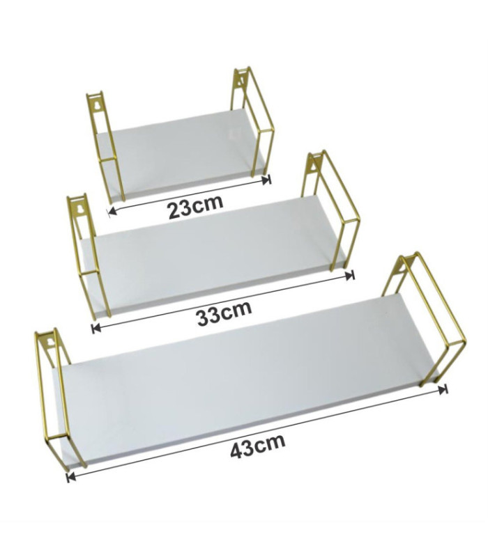 JUEGO DE REPISA BLANCO 3PC